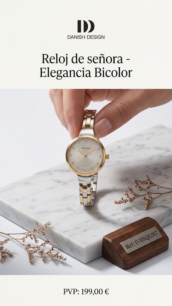Reloj de señora bicolor Danish Design