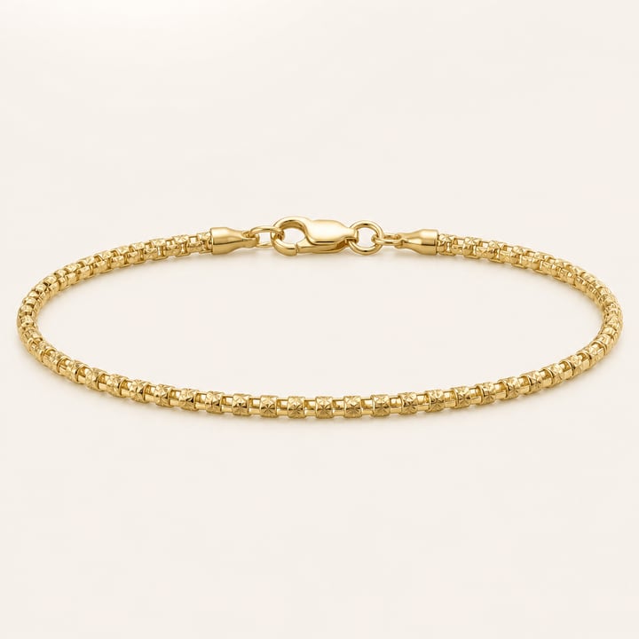 Pulsera dorada texturizada